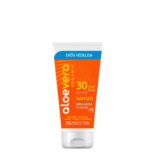 Aloe Vera Organic SPF30 Napozó krém arcra és testre 50ml