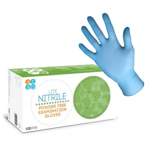 Nitril vizsgáló kesztyű - kék L 100db (púdermentes)