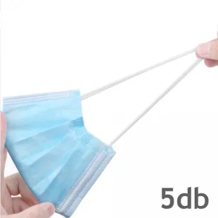 3 rétegű Eldobható higiéniai arcmaszk  5db/csomag