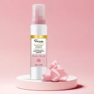   Long Lashes tejszínhab állagú szempilla-és szemöldök sampon - Rózsa illatú 100ml