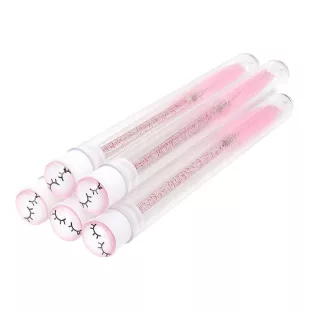 Long Lashes szempillafésű műanyag tartóban-rózsaszín