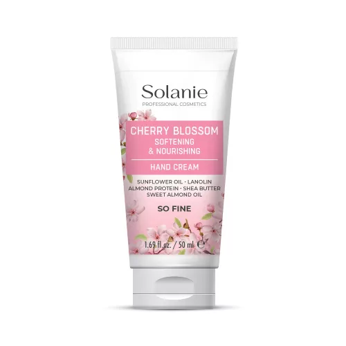 Solanie So Fine Puhító és tápláló kézkrém cseresznyevirág illattal 50 ml