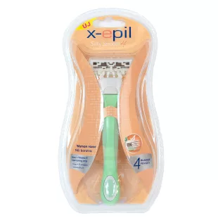   X-Epil Silky Smooth 4 cserélhető fejes női borotva 4 pengés 1db