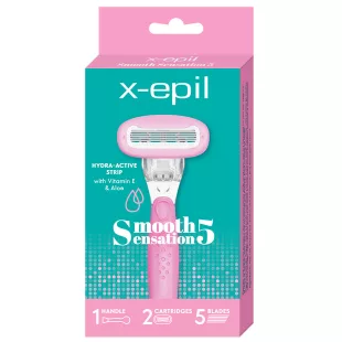   X-Epil Smooth Sensation 5 pengés női borotva + 2db borotvabetét