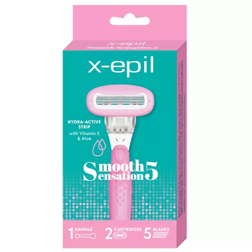 X-Epil Smooth Sensation 5 pengés női borotva + 2db borotvabetét