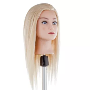 Babafej hosszú, valódi hajjal - 45cm  Szőke